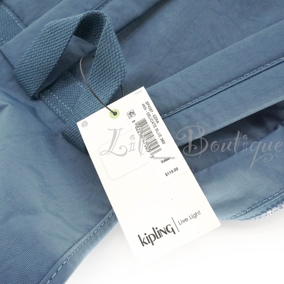 Kipling Ezra Travel Bag School Backpack Polyamide BP4387 Delicate Blue NWT $119 main image 8